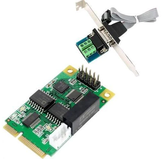 Alt view image 2 of 12 - Mini PCIE USB to RS422 RS485 RS232 COM Port Card DB9 for Modem PDA GPS Bar Code Digitizer ISDN terminal adapter