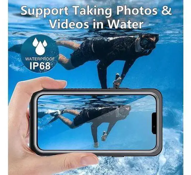 Alt view image 2 of 7 - For iPhone 14 Plus Case Waterproof, Shockproof Bumper Case with Built-in Screen Protector, Dustproof Anti-Scratch Anti-Stain Phone Case for iPhone 14 Plus 5G 6.7 inch
