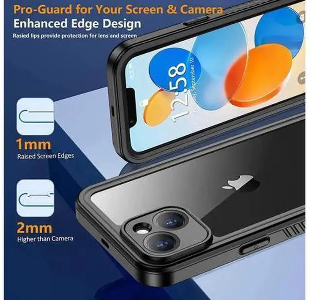 Alt view image 6 of 7 - For iPhone 14 Plus Case Waterproof, Shockproof Bumper Case with Built-in Screen Protector, Dustproof Anti-Scratch Anti-Stain Phone Case for iPhone 14 Plus 5G 6.7 inch