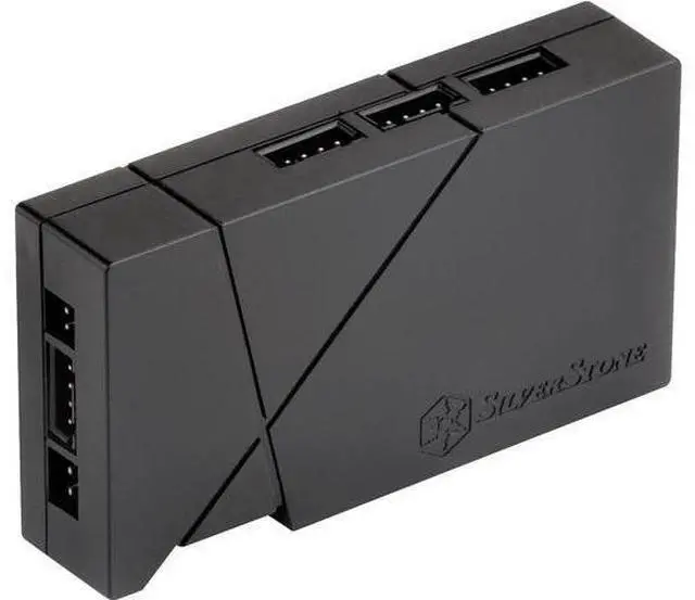 Alt view image 5 of 7 - Silverstone SST-LSB01 RGB Light Strip Control Box with 8 Port Signal Control