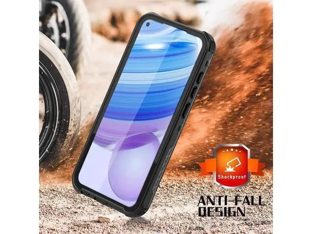 Alt view image 6 of 7 - Waterproof Case for Xiaomi Redmi Note 9, IP68 Waterproof 360 Degree Full Body Protection Case Shockproof Snowproof Dustproof Heavy Duty Cover Case Built-in Screen Protector