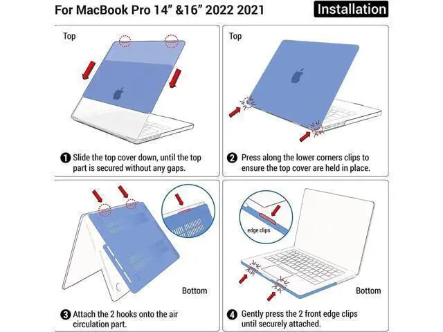 Alt view image 2 of 7 - Case for MacBook Pro 16 inch Case 2023 2022 2021 Release M2 A2780 A2485 M1 Pro/Max Chip with Touch ID, Plastic Hard Shell Protective Cover with Keyboard Skin