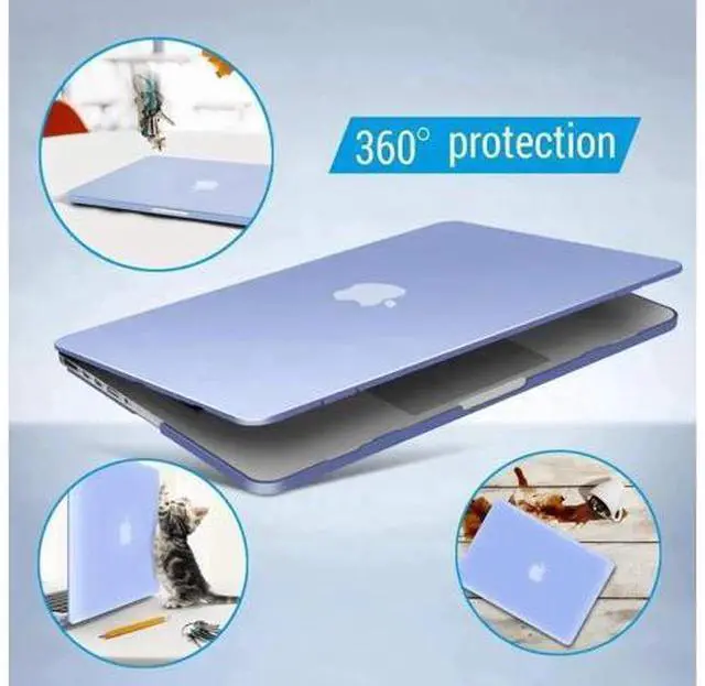 Alt view image 5 of 7 - Compatible with MacBook Pro 15 Inch Case 2019 2018 2017 2016 A1990 A1707, Hard Shell Case with Keyboard Cover & Type C Adapter for Mac Pro 15 Touch Bar Light Blue