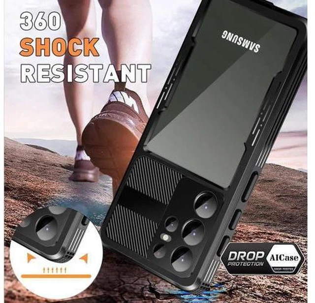 Alt view image 2 of 7 - Compatible for Samsung Galaxy S23 Ultra Case Waterproof with Built-in Lens & Screen Protector Full Body Protective Case for Galaxy S23 Ultra 6.8 inch 2023
