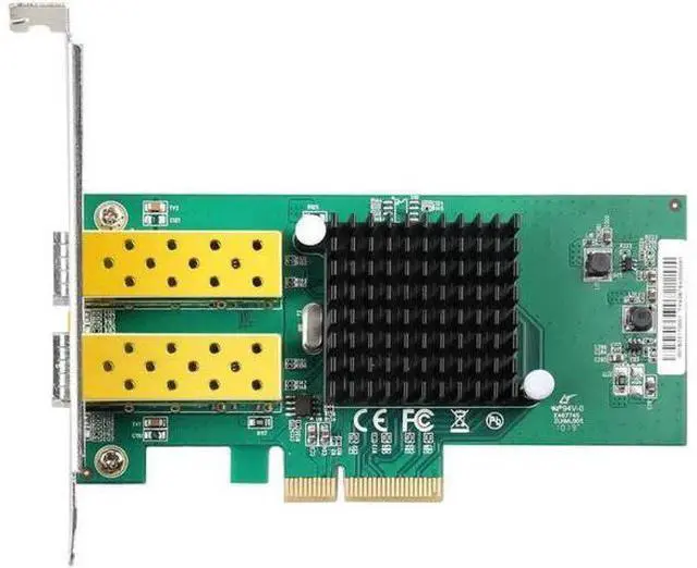 Alt view image 3 of 4 - 2 Port SFP network card 1G fiber optic network card PCIe 4X Server Lan card with Intel 82576