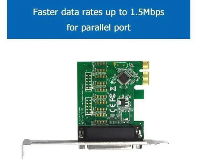 Alt view image 5 of 7 - Aomoproing PCIe Parallel Port Expansion Card, PCI Express to DB25 LPT Converter Adapter Controller for Desktop with Low Bracket, Support SPP / PS2 / EPP/ECP Modes