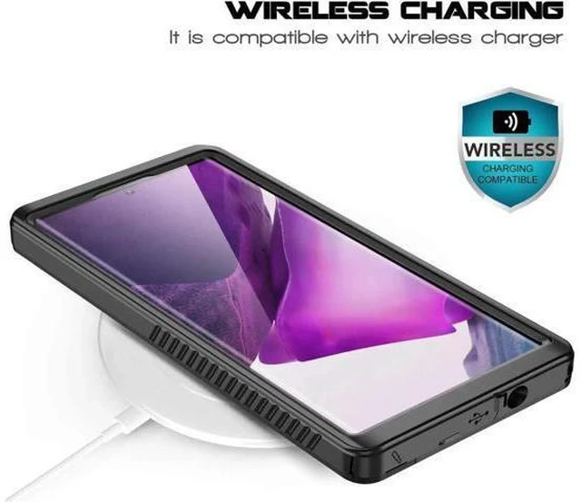 Alt view image 2 of 7 - Galaxy Note 20 Ultra Waterproof Case, Built-in Screen Protector Full-Body Protection Heavy Duty Shock-Proof dust-Proof Cover Case for Samsung Galaxy Note 20 Ultra 6.9 inch Black
