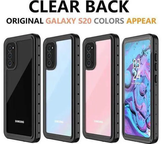 Alt view image 6 of 7 - For Samsung Galaxy S20 Case Waterproof, Built-in Screen Protector Heavy Duty Full Body Protective Shockproof Dustproof IP68 Underwater Clear Phone Case for Galaxy S20 6.2 inch