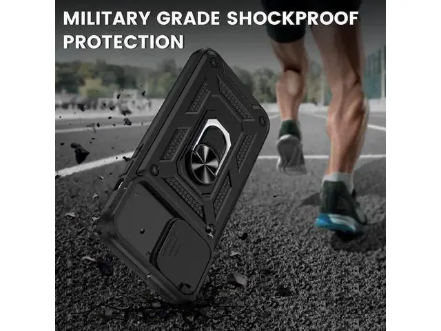 Alt view image 4 of 7 - for iPhone 13 Pro Max Case, with Slide Camera Cover & Built-in 360° Rotating Kickstand & Front Screen Protector Protective Case for iPhone 13 Pro Max 6.7 inch