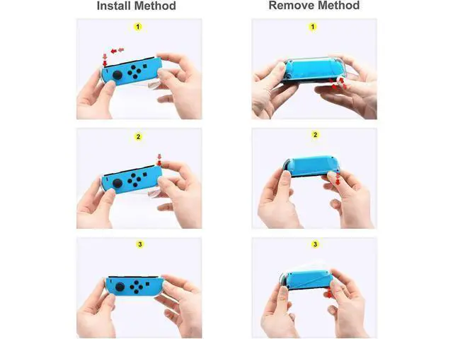 Alt view image 4 of 7 - Dockable Case for Nintendo Switch Protective Accessories Cover Case for Nintendo Switch and Nintendo Switch Joy-Con Controller with a Tempered Glass Screen Protector