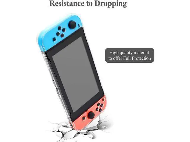 Alt view image 7 of 7 - Dockable Case for Nintendo Switch Protective Accessories Cover Case for Nintendo Switch and Nintendo Switch Joy-Con Controller with a Tempered Glass Screen Protector
