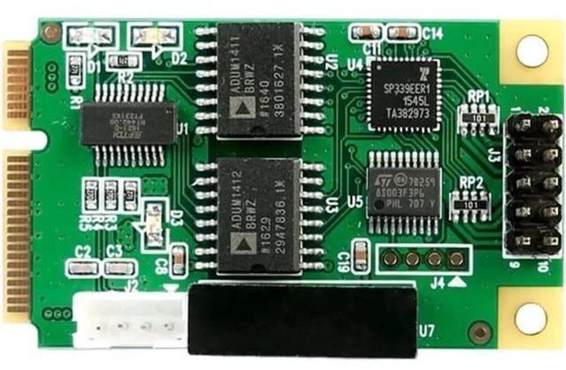 Alt view image 5 of 12 - Mini PCIE USB to RS422 RS485 RS232 COM Port Card DB9 for Modem PDA GPS Bar Code Digitizer ISDN terminal adapter