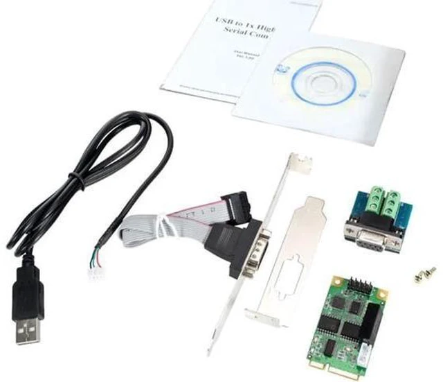 Alt view image 6 of 12 - Mini PCIE USB to RS422 RS485 RS232 COM Port Card DB9 for Modem PDA GPS Bar Code Digitizer ISDN terminal adapter