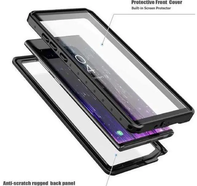 Alt view image 3 of 7 - For Samsung Galaxy Note 10+ Plus Waterproof Case, Built-in Screen Protector Fingerprint Unlock with Film, Shockproof Full Body Cover Waterproof Case for Samsung Galaxy Note 10 Plus 5G 6.8 inch 2019