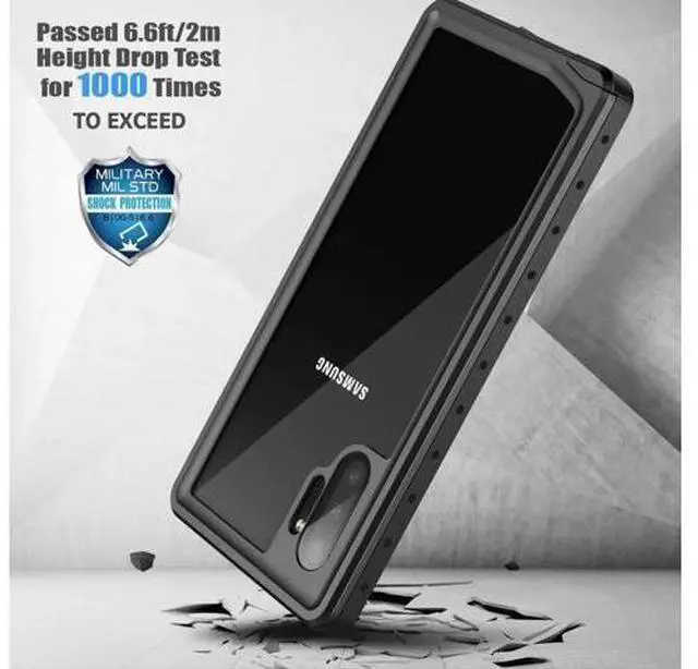 Alt view image 4 of 7 - For Samsung Galaxy Note 10+ Plus Waterproof Case, Built-in Screen Protector Fingerprint Unlock with Film, Shockproof Full Body Cover Waterproof Case for Samsung Galaxy Note 10 Plus 5G 6.8 inch 2019