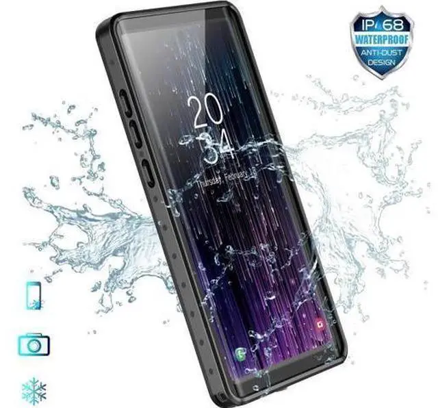 Alt view image 5 of 7 - For Samsung Galaxy Note 10+ Plus Waterproof Case, Built-in Screen Protector Fingerprint Unlock with Film, Shockproof Full Body Cover Waterproof Case for Samsung Galaxy Note 10 Plus 5G 6.8 inch 2019
