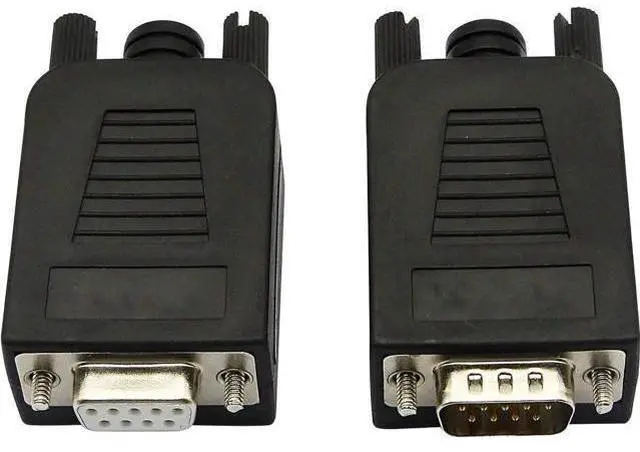 Alt view image 7 of 7 - Aomoproing DB9 Connector Adapter RS232 Serial Port D-SUB Adapter Plate Breakout Board Solder-Free (1-Pair Male+Female with Screwdriver, White Rubber Core)