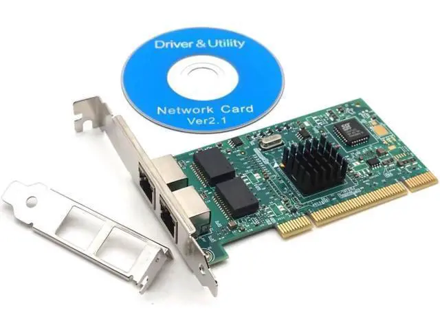 Alt view image 7 of 7 - PCI 10/100/1000Mbps dual RJ45 port 1 Gigabit Server Lan card NIC with Intel 82546