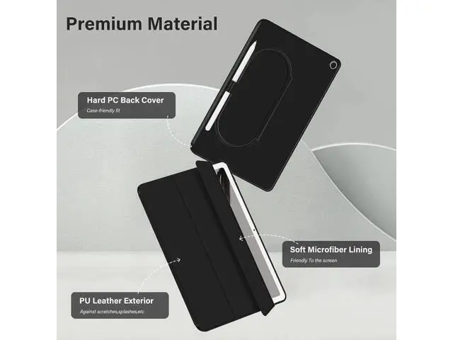 Alt view image 2 of 7 - for Google Pixel Tablet 2023 Case 11 inch Ultra Slim PU Leather TPU Back Shell Foldable Kickstand, Drop-Shockproof Case Cover Google Pixel Tablet Compatible with Charging Speaker