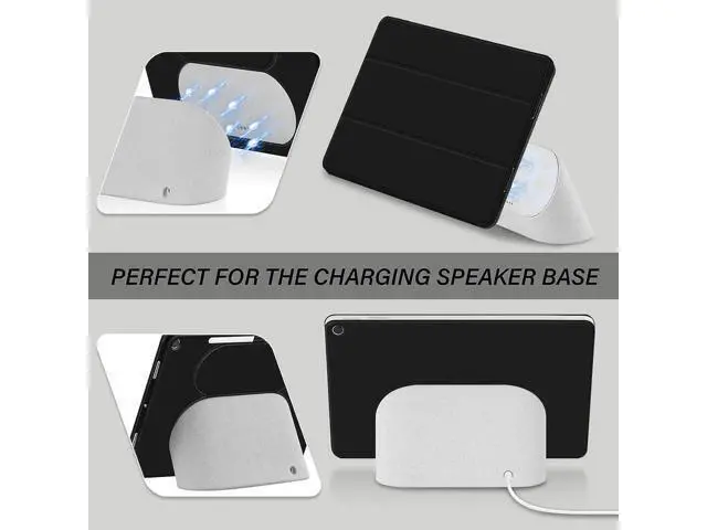 Alt view image 5 of 7 - for Google Pixel Tablet 2023 Case 11 inch Ultra Slim PU Leather TPU Back Shell Foldable Kickstand, Drop-Shockproof Case Cover Google Pixel Tablet Compatible with Charging Speaker