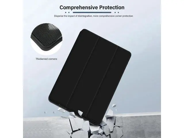 Alt view image 6 of 7 - for Google Pixel Tablet 2023 Case 11 inch Ultra Slim PU Leather TPU Back Shell Foldable Kickstand, Drop-Shockproof Case Cover Google Pixel Tablet Compatible with Charging Speaker