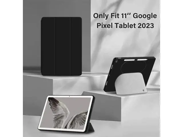 Alt view image 7 of 7 - for Google Pixel Tablet 2023 Case 11 inch Ultra Slim PU Leather TPU Back Shell Foldable Kickstand, Drop-Shockproof Case Cover Google Pixel Tablet Compatible with Charging Speaker