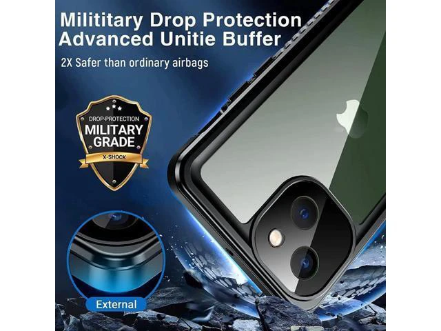Alt view image 2 of 7 - iPhone 13 Mini Case Waterproof, iPhone 13 Mini Shockproof Cover with Built-in Screen Protector Full Body Heavy Duty Anti-Scratch Phone Case for iPhone 13 Mini 5G 5.4 inch