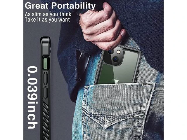 Alt view image 3 of 7 - iPhone 13 Mini Case Waterproof, iPhone 13 Mini Shockproof Cover with Built-in Screen Protector Full Body Heavy Duty Anti-Scratch Phone Case for iPhone 13 Mini 5G 5.4 inch