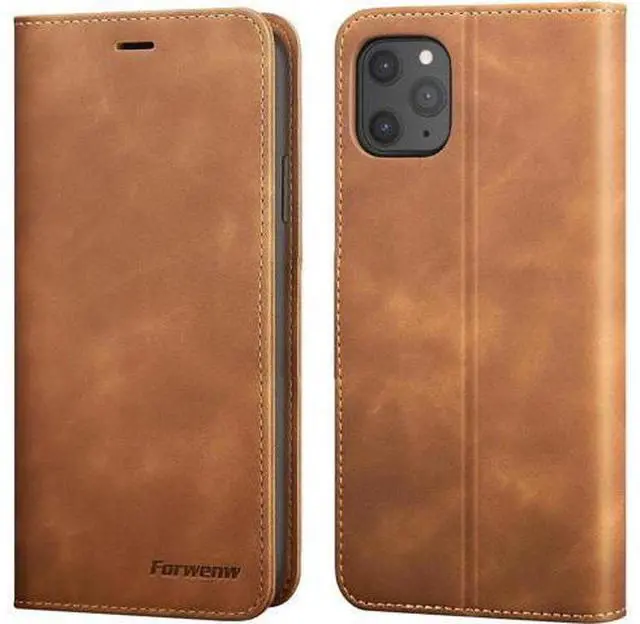 Main image of iPhone 11 Pro Max Wallet Case Premium Leather iPhone 11 Pro Max Folio Flip Case with Kickstand Card Holder Slots Shockproof Protective Cover for Apple iPhone 11 Pro Max 6.5 inch Brown