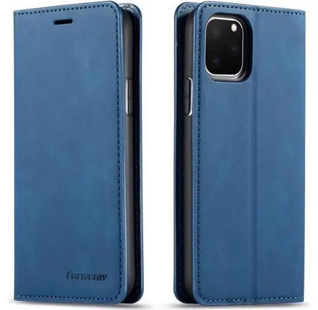 Main image of iPhone 11 Pro Wallet Case Premium Leather iPhone 11 Pro Folio Flip Case with Kickstand Card Holder Slots Shockproof Protective Cover for Apple iPhone 11 Pro 5.8 inch Blue