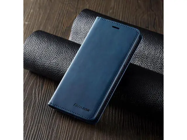 Alt view image 6 of 6 - iPhone 11 Pro Wallet Case Premium Leather iPhone 11 Pro Folio Flip Case with Kickstand Card Holder Slots Shockproof Protective Cover for Apple iPhone 11 Pro 5.8 inch Blue