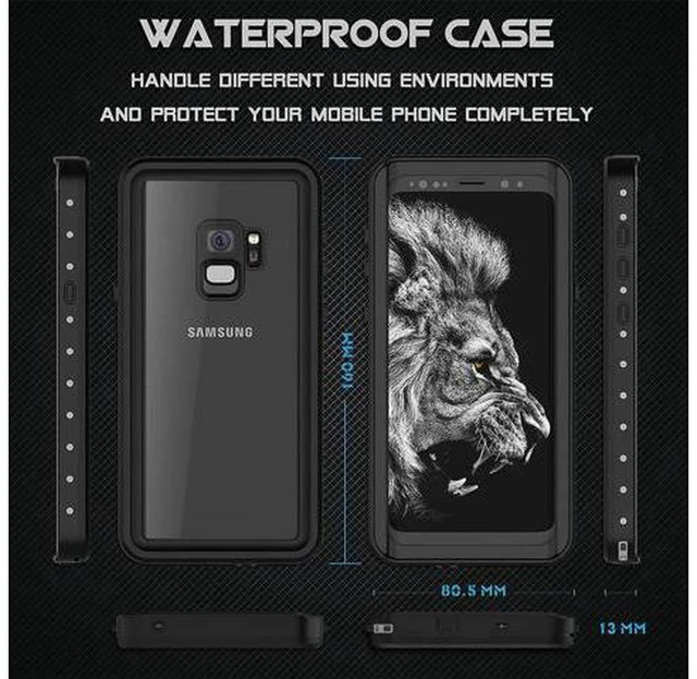 Alt view image 5 of 7 - Galaxy S9 Waterproof Case, Waterproof Shockproof Dustproof Dirtproof Full Body Case Built in Screen Protector with Touch ID for Samsung Galaxy S9 5.8 inch