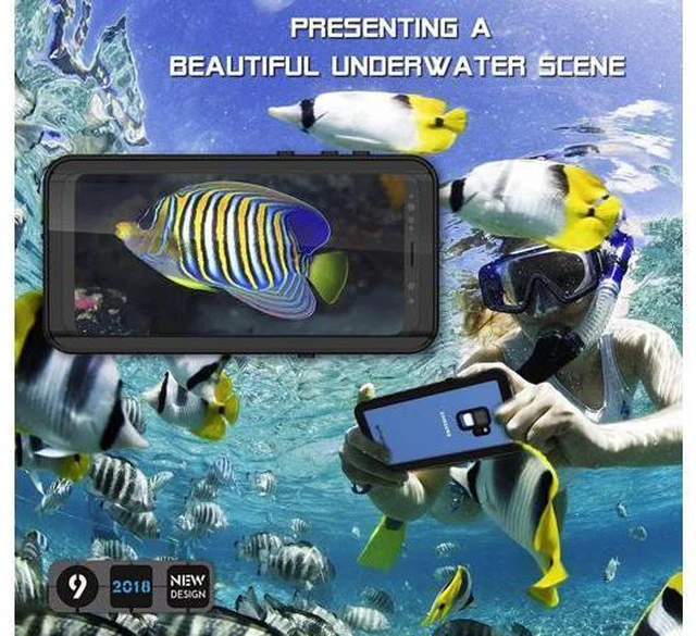 Alt view image 4 of 7 - Galaxy S9 Waterproof Case, Waterproof Shockproof Dustproof Dirtproof Full Body Case Built in Screen Protector with Touch ID for Samsung Galaxy S9 5.8 inch