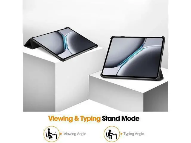 Alt view image 6 of 7 - Case for OnePlus Pad 2 / OnePlus Pad Pro 12.1 inch 2024, Folio Slim Smart Cover Lightweight Hard Shell Protective Case with Multi-Angle Stand, Universal Stylus Pen