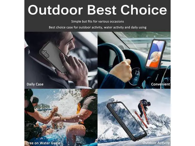 Alt view image 3 of 7 - Compatible for Samsung Galaxy A14 5G Case Waterproof, Built-in HD Clear Screen Protector, 360 Degree Full Shockproof Bumper, Professional Waterproof Case Cover for Galaxy A14 5G A Series, 2023