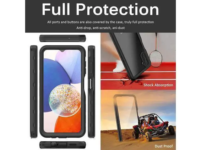 Alt view image 7 of 7 - Compatible for Samsung Galaxy A14 5G Case Waterproof, Built-in HD Clear Screen Protector, 360 Degree Full Shockproof Bumper, Professional Waterproof Case Cover for Galaxy A14 5G A Series, 2023