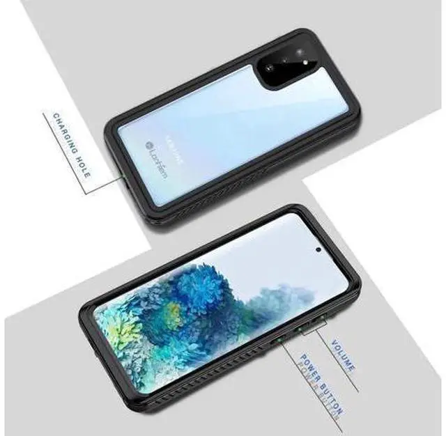 Alt view image 2 of 7 - For Samsung Galaxy S20 Case, IP68 Waterproof Dustproof Shockproof Case with Built-in Screen Protector, Heavy Duty Full Body Protective Cover for Galaxy S20 5G 6.2 inch