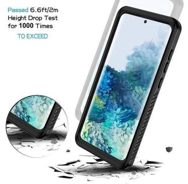 Alt view image 3 of 7 - For Samsung Galaxy S20 Case, IP68 Waterproof Dustproof Shockproof Case with Built-in Screen Protector, Heavy Duty Full Body Protective Cover for Galaxy S20 5G 6.2 inch