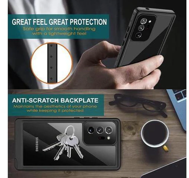 Alt view image 4 of 7 - For Samsung Galaxy Note 20 Ultra Case Waterproof,Built in Screen Protector Full-Body Protection Heavy Duty Shock-Proof Cover Waterproof Case for Galaxy Note 20 Ultra 6.9 inch 5G