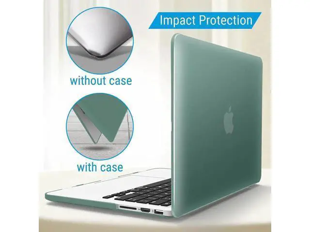 Alt view image 5 of 7 - Compatible with MacBook Pro 13 Inch Case 2015 2014 2013 end 2012 Model A1502 A1425, Hard Shell Case with Keyboard Cover for Old Version Apple Mac Pro Retina 13 Matte Transparent Green