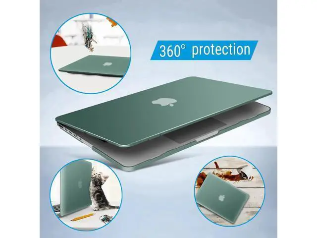 Alt view image 6 of 7 - Compatible with MacBook Pro 13 Inch Case 2015 2014 2013 end 2012 Model A1502 A1425, Hard Shell Case with Keyboard Cover for Old Version Apple Mac Pro Retina 13 Matte Transparent Green