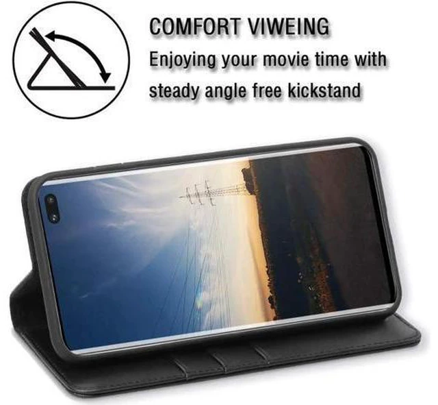 Alt view image 5 of 14 - Galaxy S10 Plus Wallet Premium Leather Folio Case with Kickstand Card Slots Magnetic Closure Flip Notebook Cover TPU Interior Case Compatible with Galaxy S10 Plus