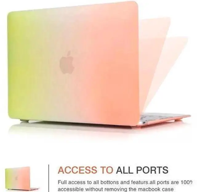 Alt view image 2 of 7 - MacBook Air 11 inch Case Werleo 2-in-1 Matte Rubberized Rainbow Colorful Hard Protective Case Cover with Keyboard Skin Cover For Macbook Air 11.6" Model A1370 / A1465
