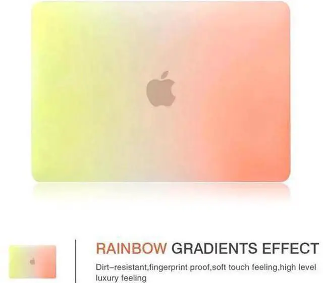 Alt view image 6 of 7 - MacBook Air 11 inch Case Werleo 2-in-1 Matte Rubberized Rainbow Colorful Hard Protective Case Cover with Keyboard Skin Cover For Macbook Air 11.6" Model A1370 / A1465