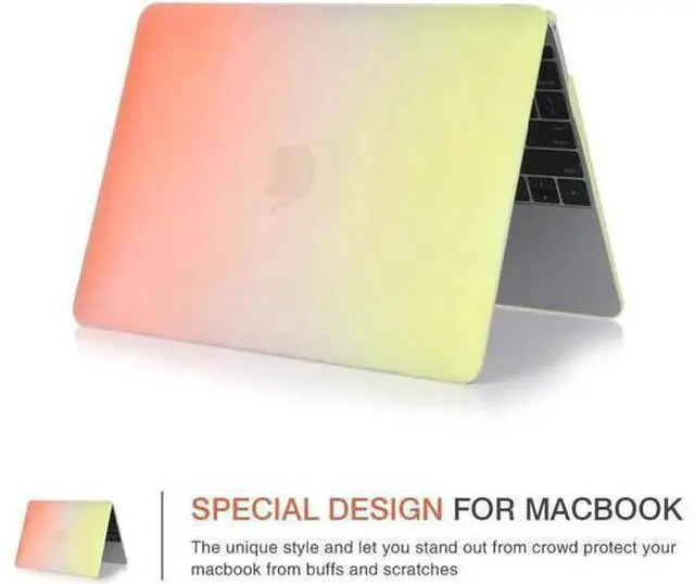 Alt view image 7 of 7 - MacBook Air 11 inch Case Werleo 2-in-1 Matte Rubberized Rainbow Colorful Hard Protective Case Cover with Keyboard Skin Cover For Macbook Air 11.6" Model A1370 / A1465