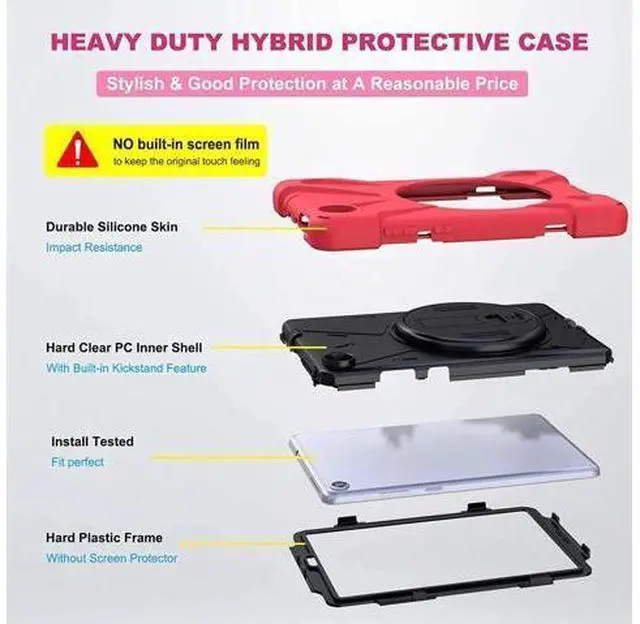Alt view image 4 of 6 - Lenovo Tab M8 FHD Case 2020 Mdoel TB-8705F / TB-8705N with Kickstand Hand Strap and Shoulder Strap Cover for Lenovo Tab M8 8.0 inch FHD 8.0 Inch Tablet