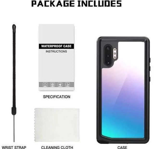 Alt view image 6 of 7 - Galaxy Note 10 Waterproof Case, Dustproof Shockproof Case with Built-in Screen Protector, Full Body Protective Cover for Samsung Galaxy Note 10 6.3 inch 2019