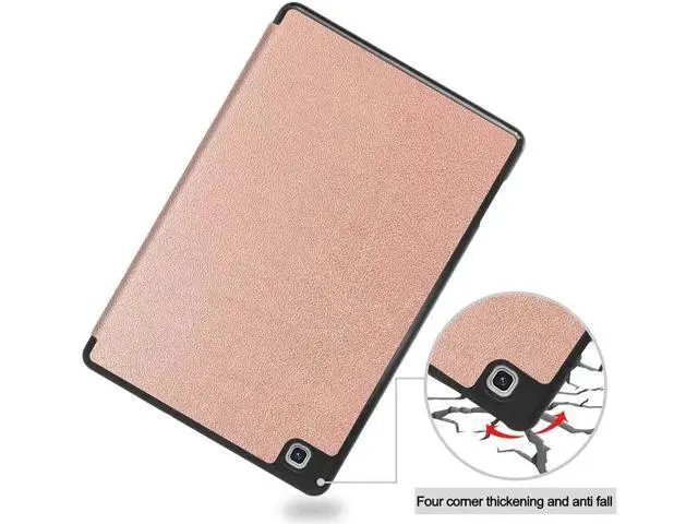 Alt view image 4 of 7 - Case for Galaxy Tab S6 Lite 10.4 inch PU Leather Smart Cover with Stand & Pen Holder for Samsung Galaxy Tab S6 Lite 10.4 2020 2022 SM-P610/P613/P615/P619 Rose Gold