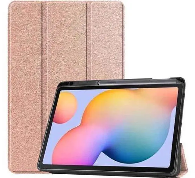 Main image of Case for Galaxy Tab S6 Lite 10.4 inch PU Leather Smart Cover with Stand & Pen Holder for Samsung Galaxy Tab S6 Lite 10.4 2020 2022 SM-P610/P613/P615/P619 Rose Gold