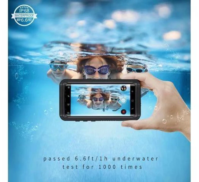 Alt view image 6 of 7 - Samsung Galaxy S9+ Plus Case, IP68 Waterproof Dustproof Shockproof Case with Built-in Screen Protector, Full Body Sealed Underwater Protective Clear Cover for Samsung S9 Plus 6.2 inch